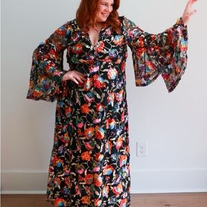 Buddy Love Vibrant Floral Long Sleeve Dress